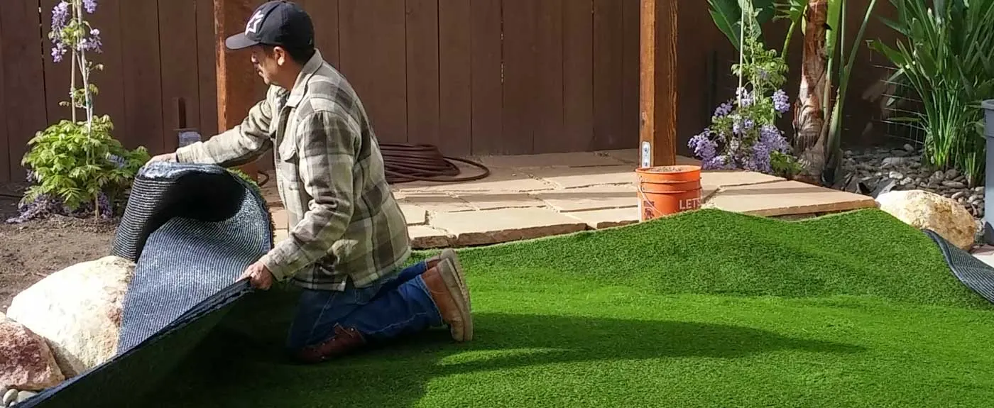 Beautiful backyard turf installation in Dallas home in Dallas - Artificial Turf Installation of Dallas